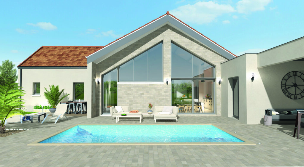 grande maison terrasse piscine