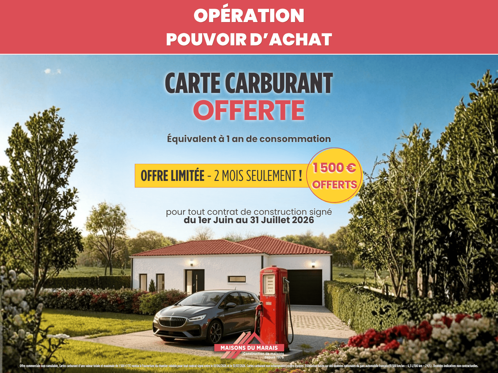 Offre carburant Maisons du Marais 50 ans